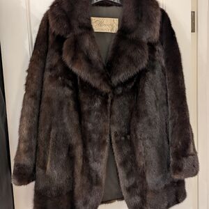Elegant Sable And Mink Fur Coat